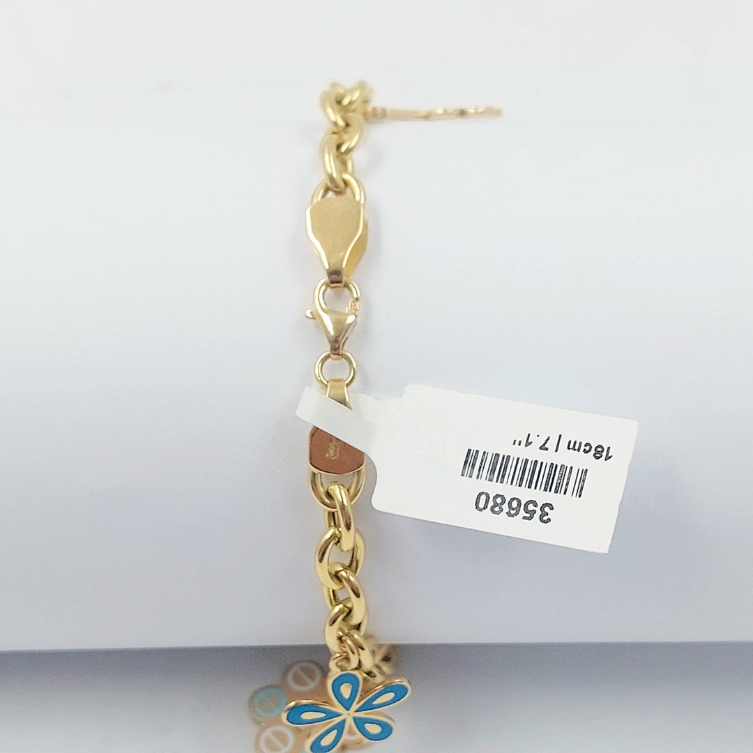 18K اسوارة دنانديش مينا-مجوهرات الشيخ سعيد-Saeed Jewelry 