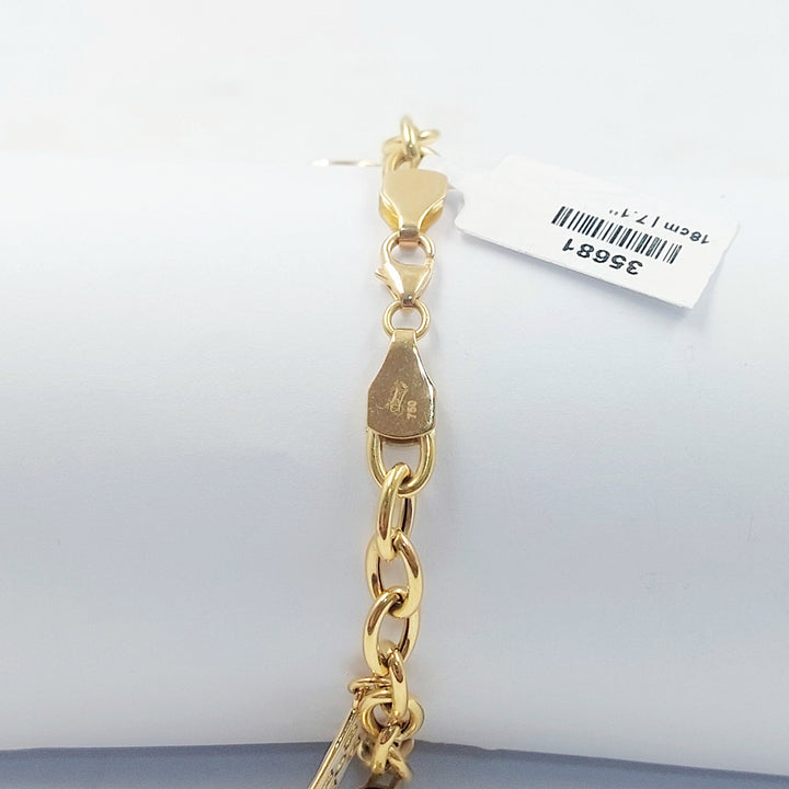 18K اسوارة دنانديش مينا-مجوهرات الشيخ سعيد-Saeed Jewelry 