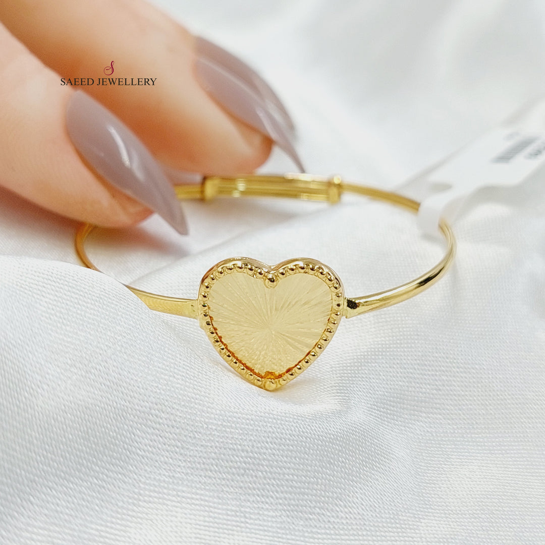 18K Gold Heart Bracelet by Saeed Jewelry - Image 3