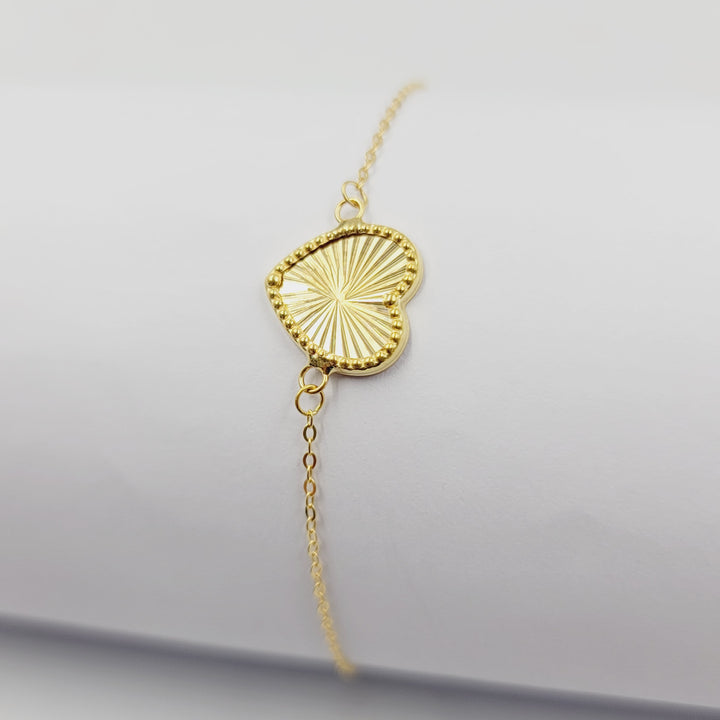 18K اسوارة قلب-مجوهرات الشيخ سعيد-Saeed Jewelry 