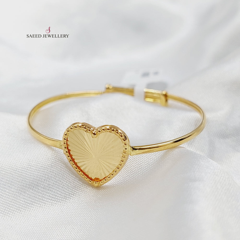 18K Gold Heart Bracelet by Saeed Jewelry - Image 2