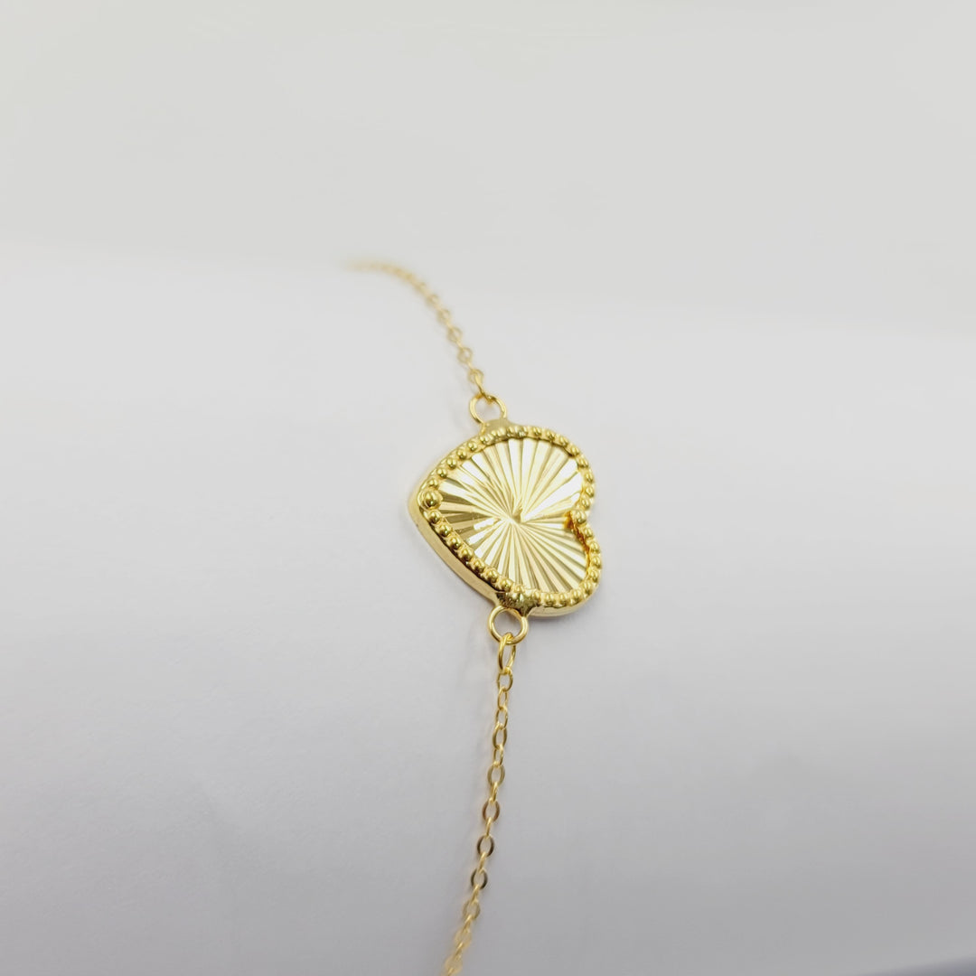 18K اسوارة قلب-مجوهرات الشيخ سعيد-Saeed Jewelry 