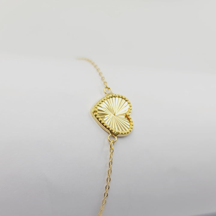 18K اسوارة قلب-مجوهرات الشيخ سعيد-Saeed Jewelry 