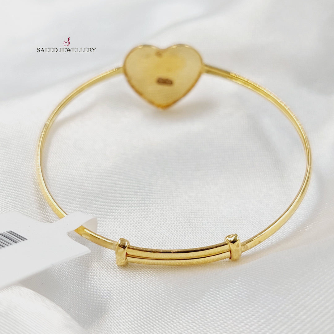 18K Gold Heart Bracelet by Saeed Jewelry - Image 4