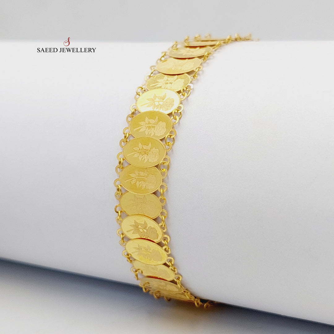 18K Gold Print Ounce Bracelet by Saeed Jewelry - Image 1