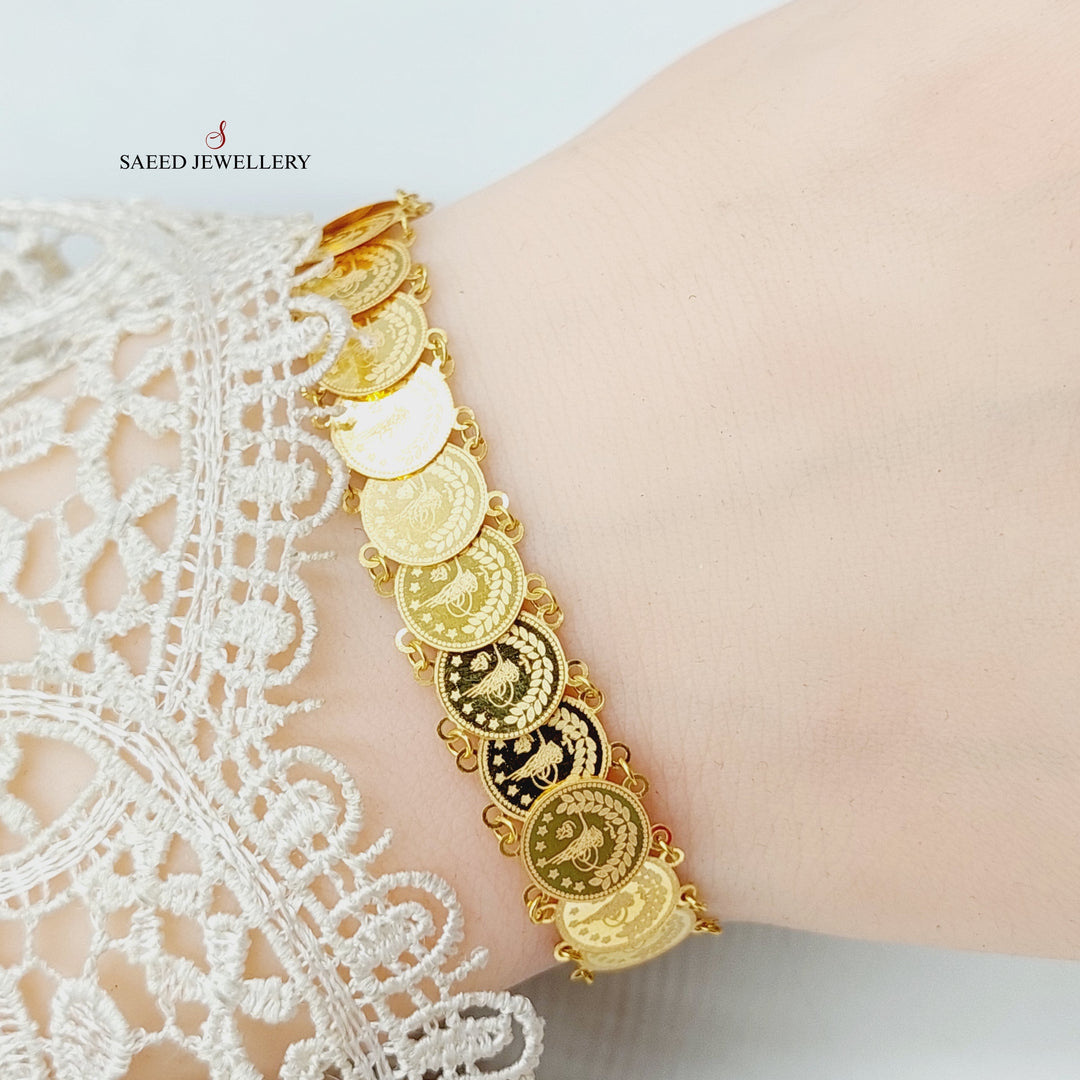 18K Gold Print Rashadi Bracelet by Saeed Jewelry - Image 5