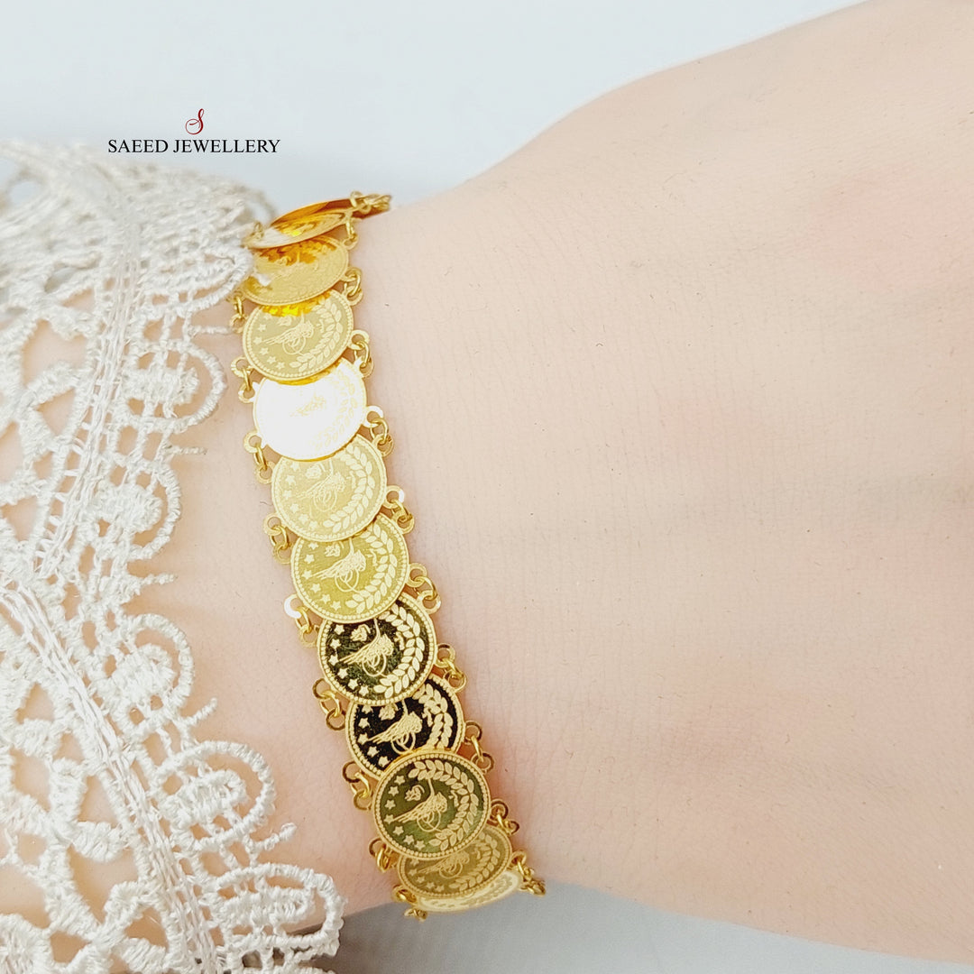 18K Gold Print Rashadi Bracelet by Saeed Jewelry - Image 5