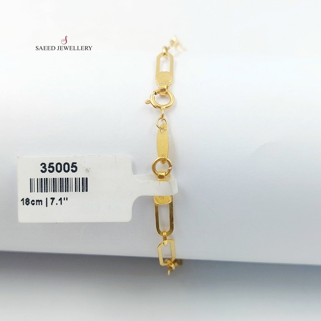 Rashadi Bracelet Made of 18K Gold by Saeed Jewelry 