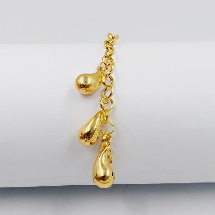 18K Gold Almond Dandash Bracelet by Saeed Jewelry - Image 5