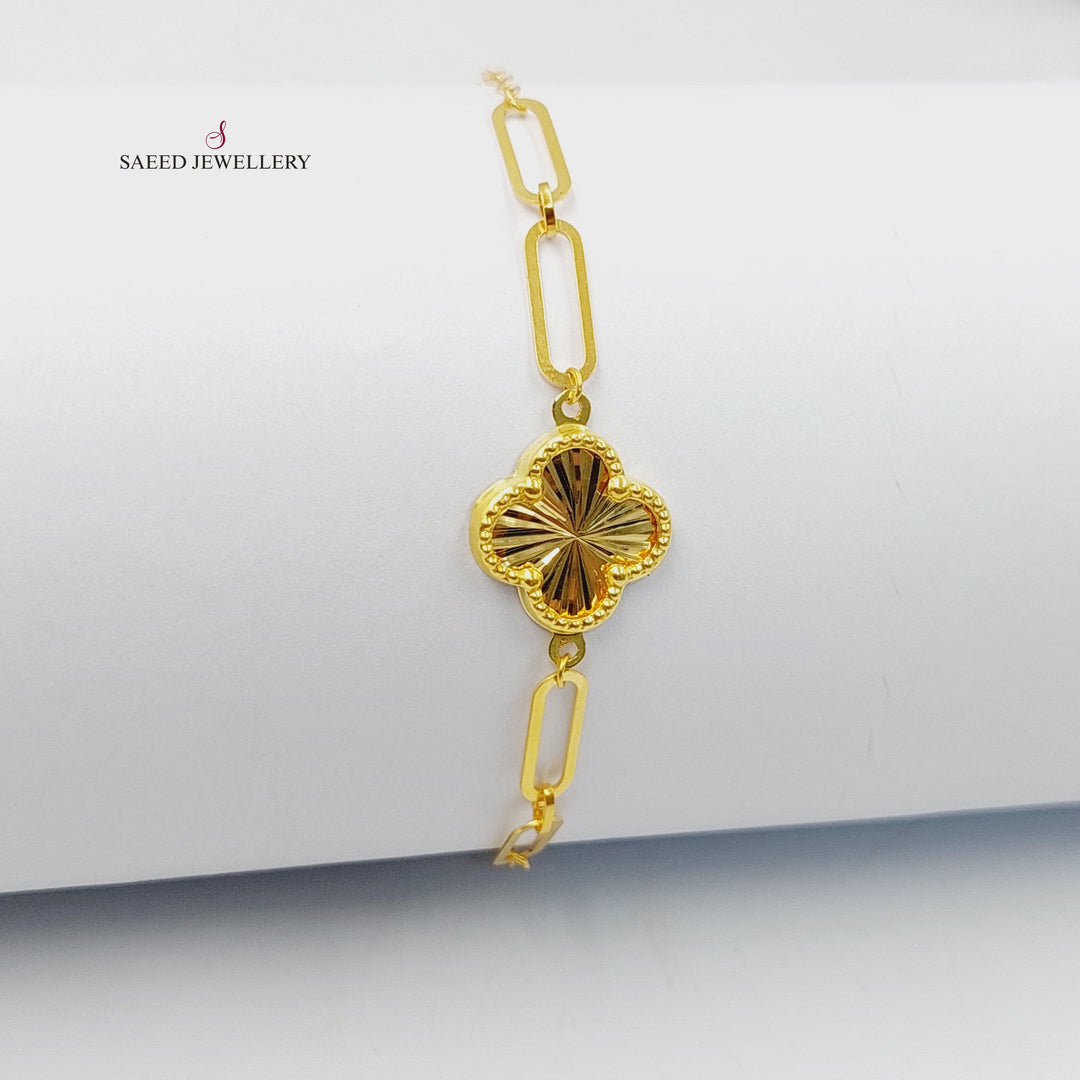 18K Gold Clover Bracelet by Saeed Jewelry - Image 5