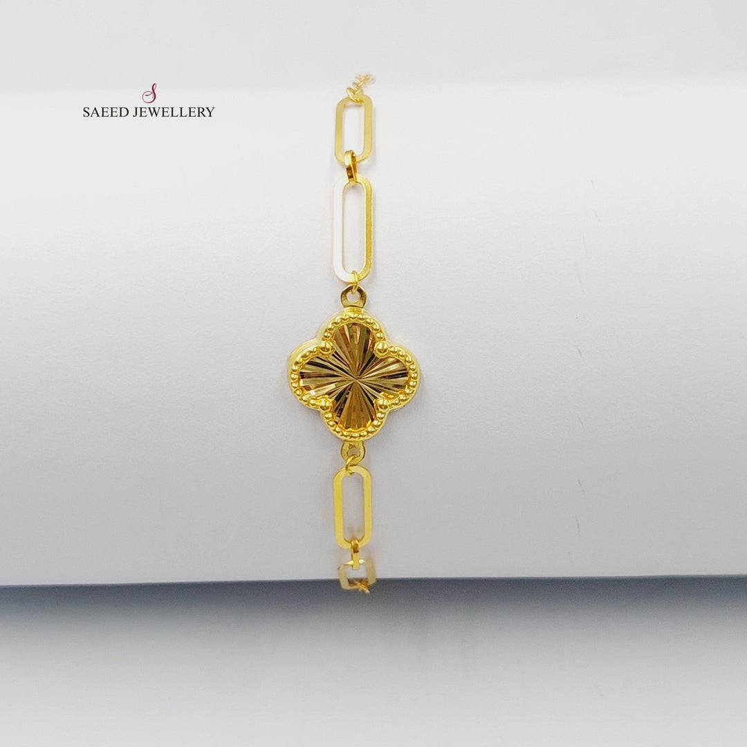 18K Gold Clover Bracelet by Saeed Jewelry - Image 1