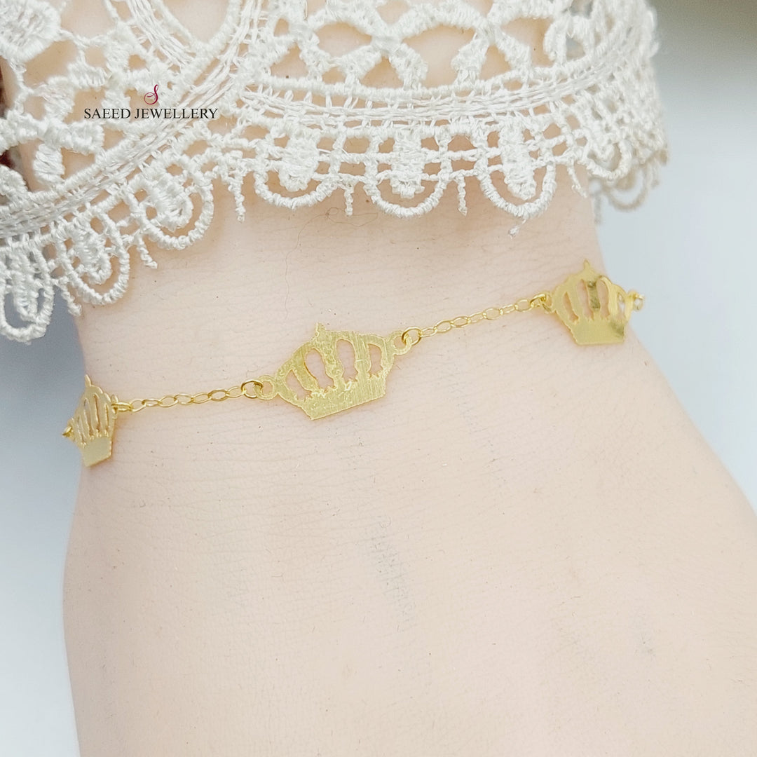 18K اسوارة تاج-مجوهرات الشيخ سعيد-Saeed Jewelry 
