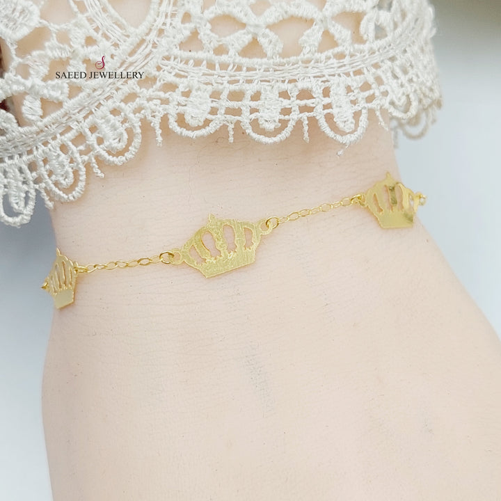 18K اسوارة تاج-مجوهرات الشيخ سعيد-Saeed Jewelry 