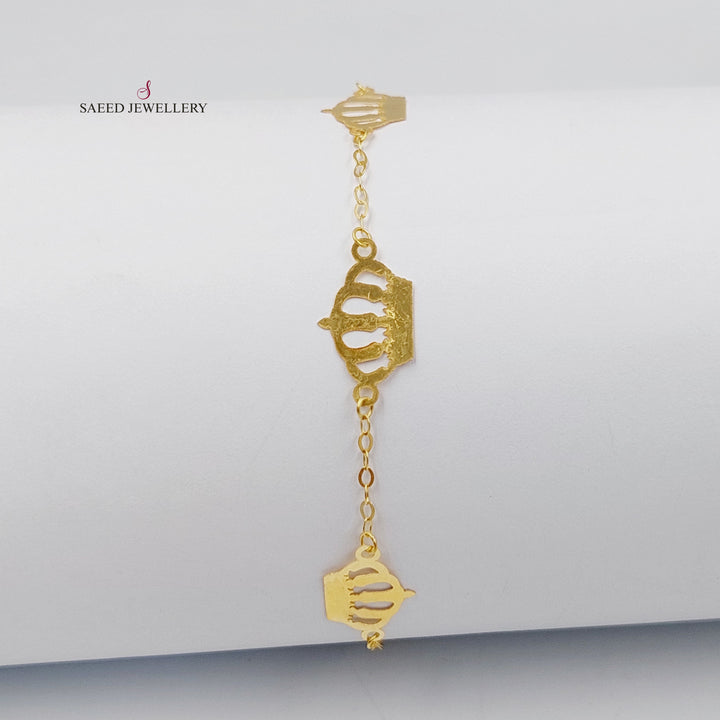 18K اسوارة تاج-مجوهرات الشيخ سعيد-Saeed Jewelry 