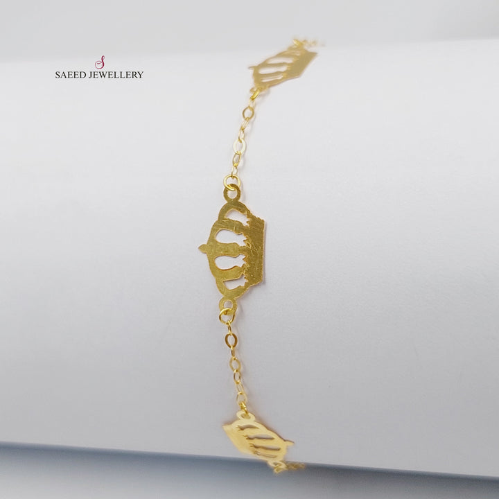 18K اسوارة تاج-مجوهرات الشيخ سعيد-Saeed Jewelry 