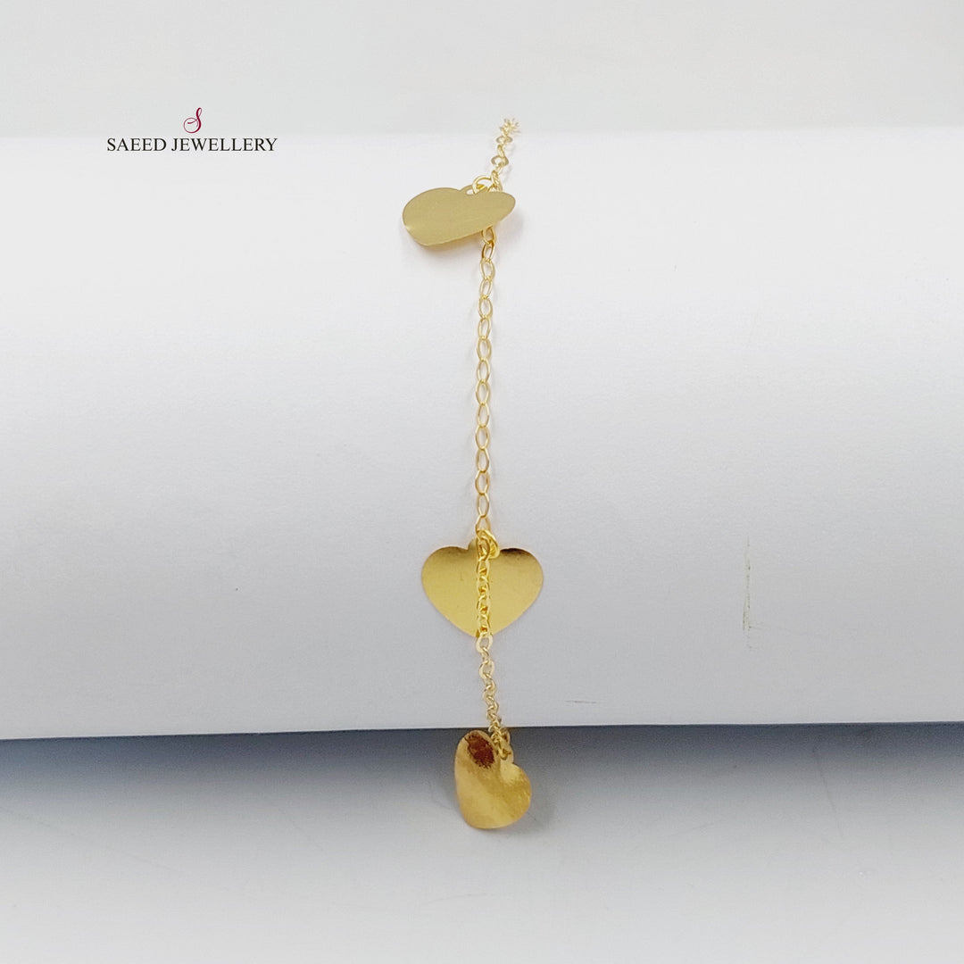 18K Gold Heart Dandash Bracelet by Saeed Jewelry - Image 1