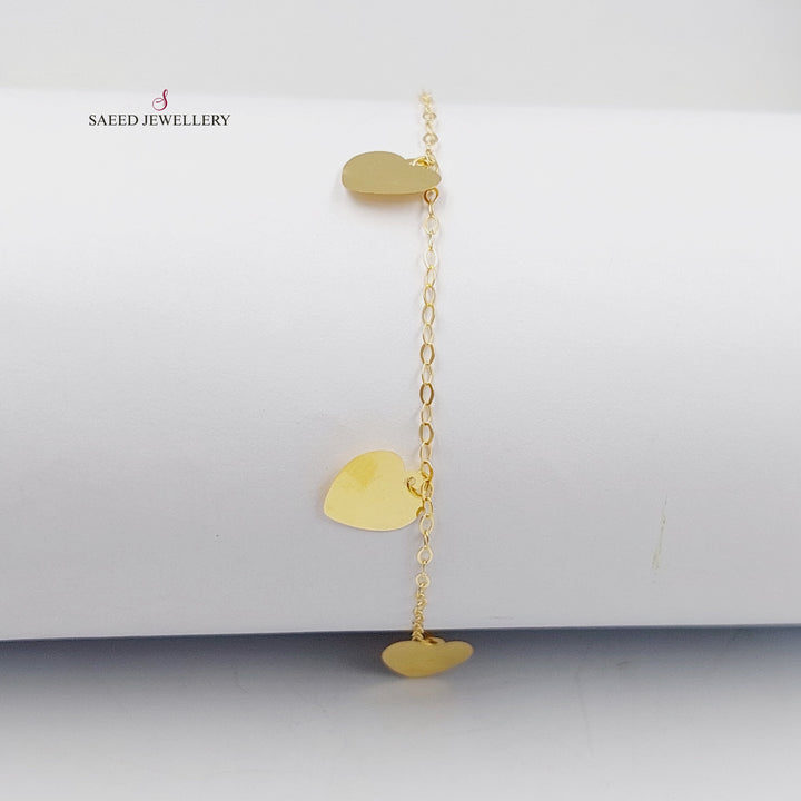 18K Gold Heart Dandash Bracelet by Saeed Jewelry - Image 5