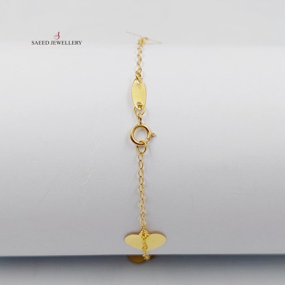 18K Gold Heart Dandash Bracelet by Saeed Jewelry - Image 2