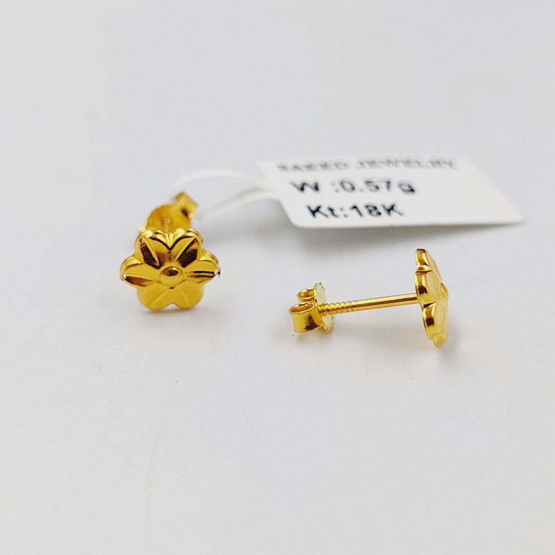 18K Gold Children's Screw Earrings by Saeed Jewelry - Image 5