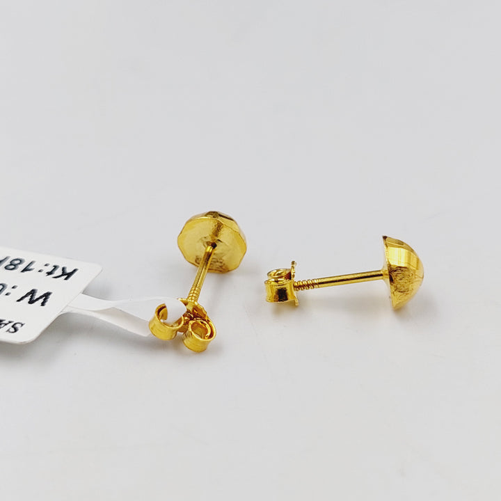 18K Gold Children's Screw Earrings by Saeed Jewelry - Image 5