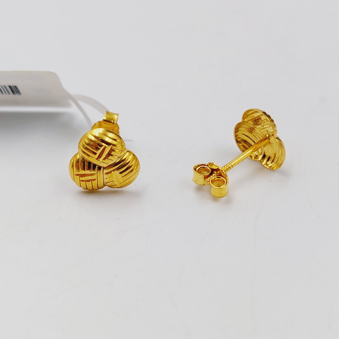 18K Gold Children's Screw Earrings by Saeed Jewelry - Image 5