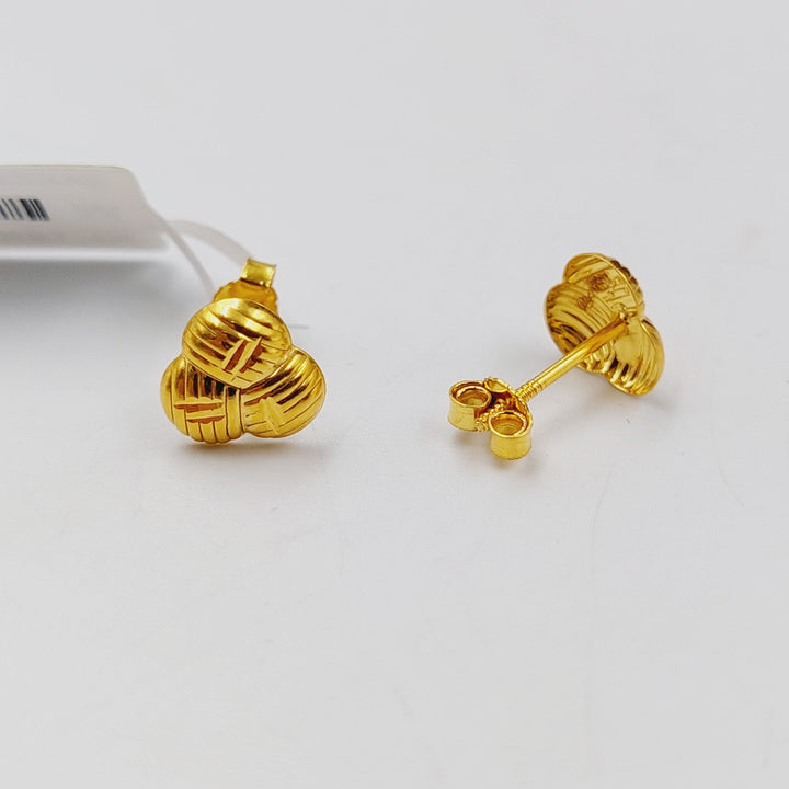 18K Gold Children's Screw Earrings by Saeed Jewelry - Image 5