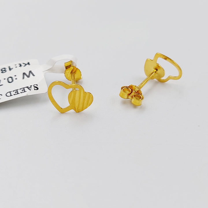 18K Gold Children's Screw Earrings by Saeed Jewelry - Image 1