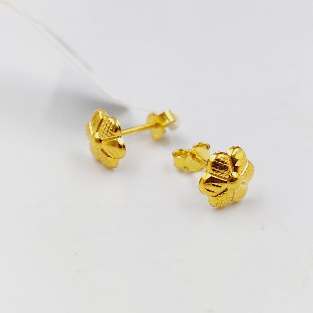 18K Gold Children's Screw Earrings by Saeed Jewelry - Image 4