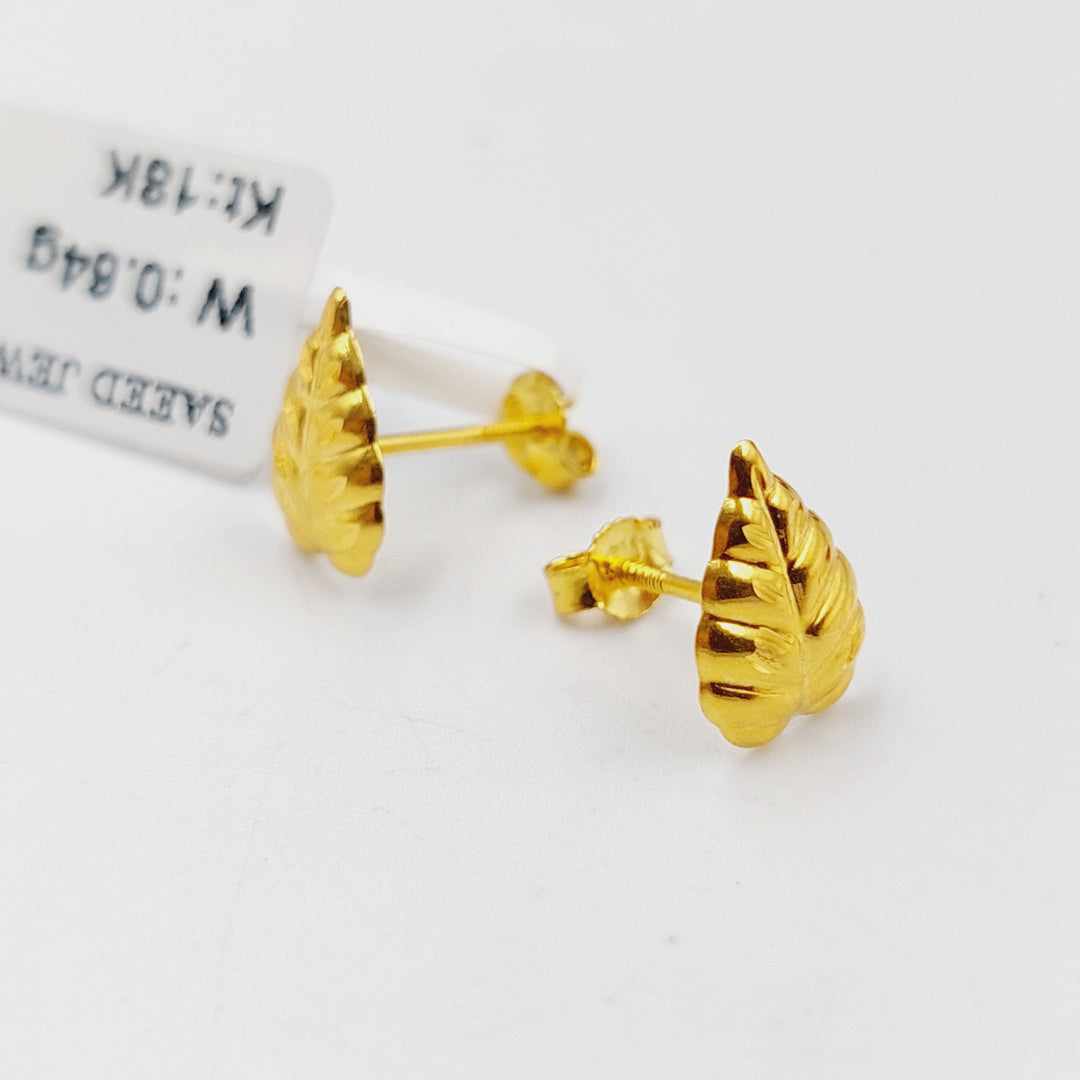 18K Gold Children's Screw Earrings by Saeed Jewelry - Image 1