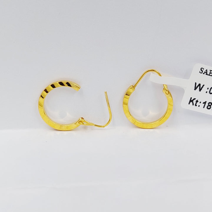 18K Gold Children's Hoop Earrings by Saeed Jewelry - Image 1