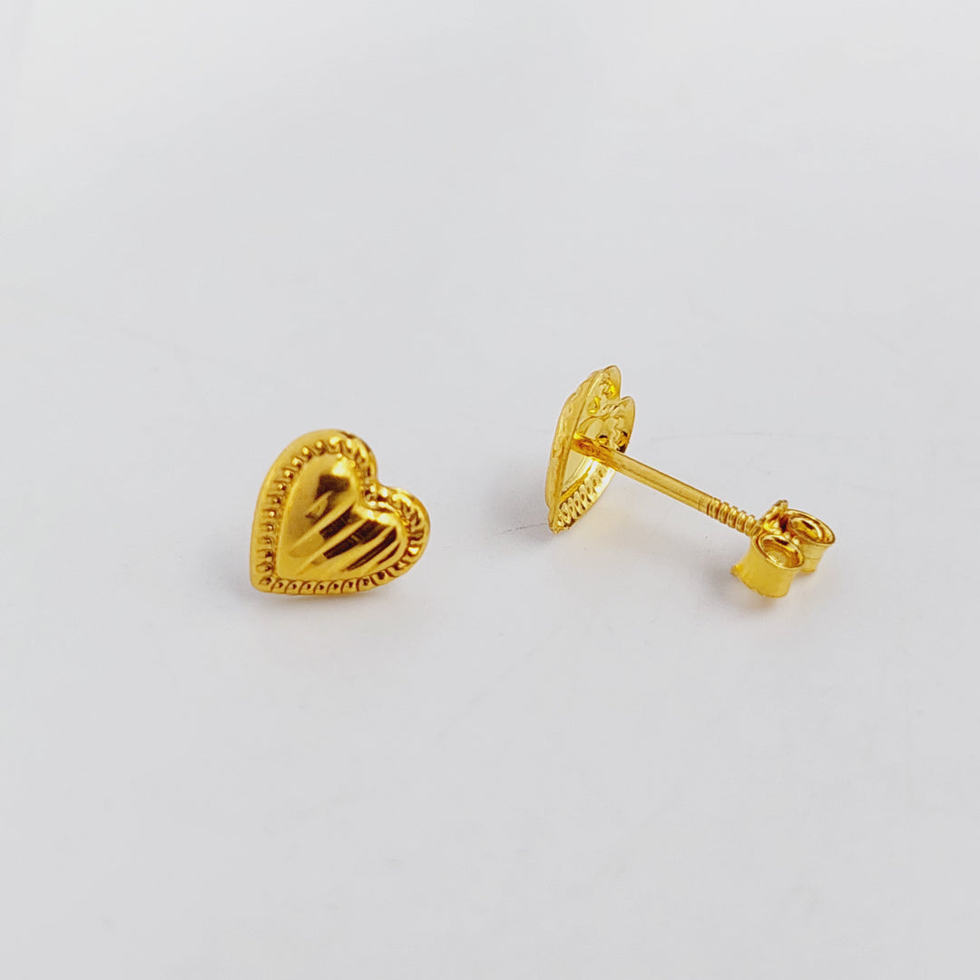 18K Gold Children's Screw Earrings by Saeed Jewelry - Image 3