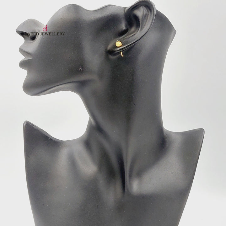 18K حلق برغي اطفال-مجوهرات الشيخ سعيد-Saeed Jewelry 