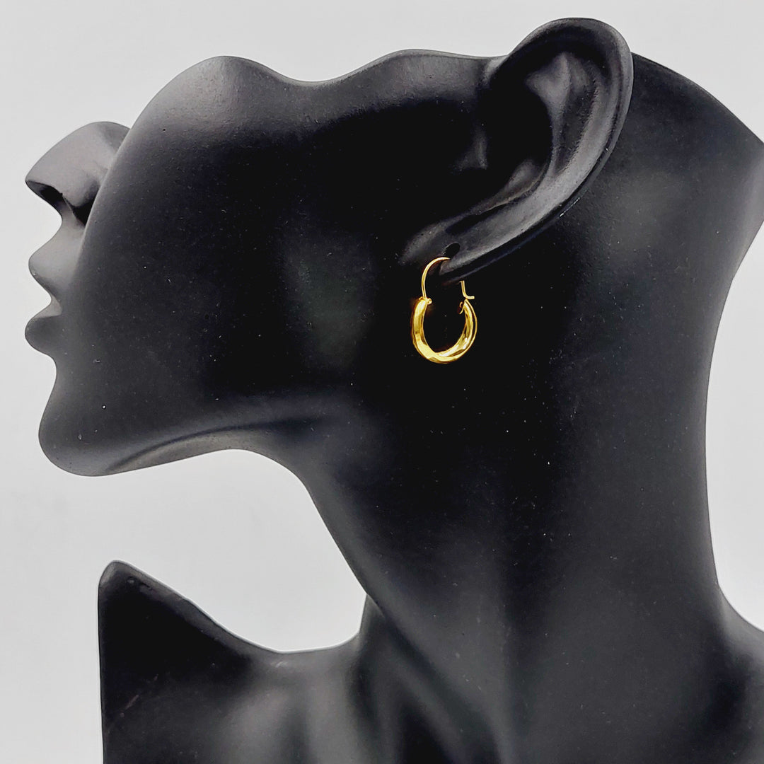 18K Gold Children's Hoop Earrings by Saeed Jewelry - Image 2