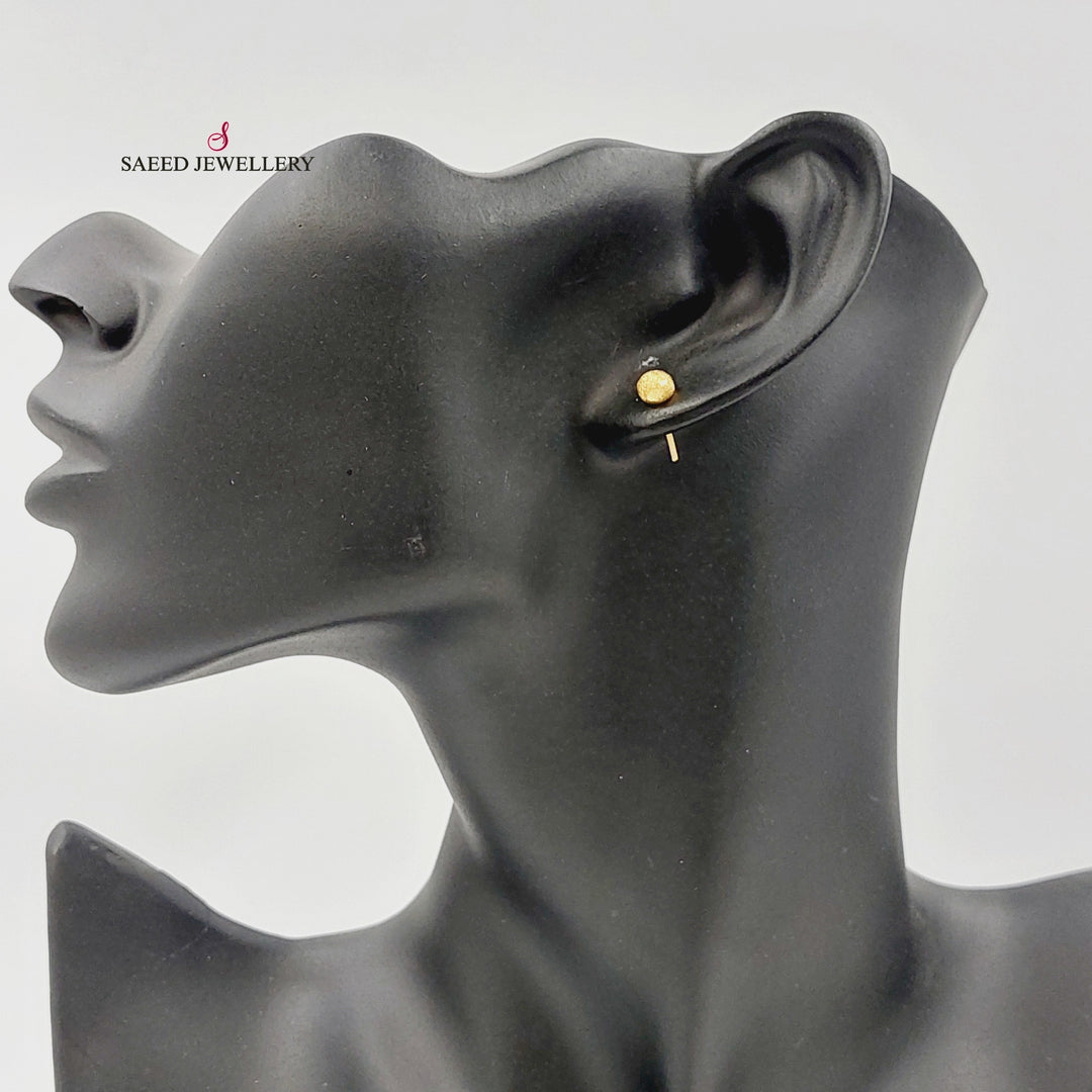 Children's Screw Earrings Made of 18K Gold by Saeed Jewelry 