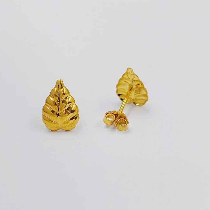 18K Gold Children's Screw Earrings by Saeed Jewelry - Image 1