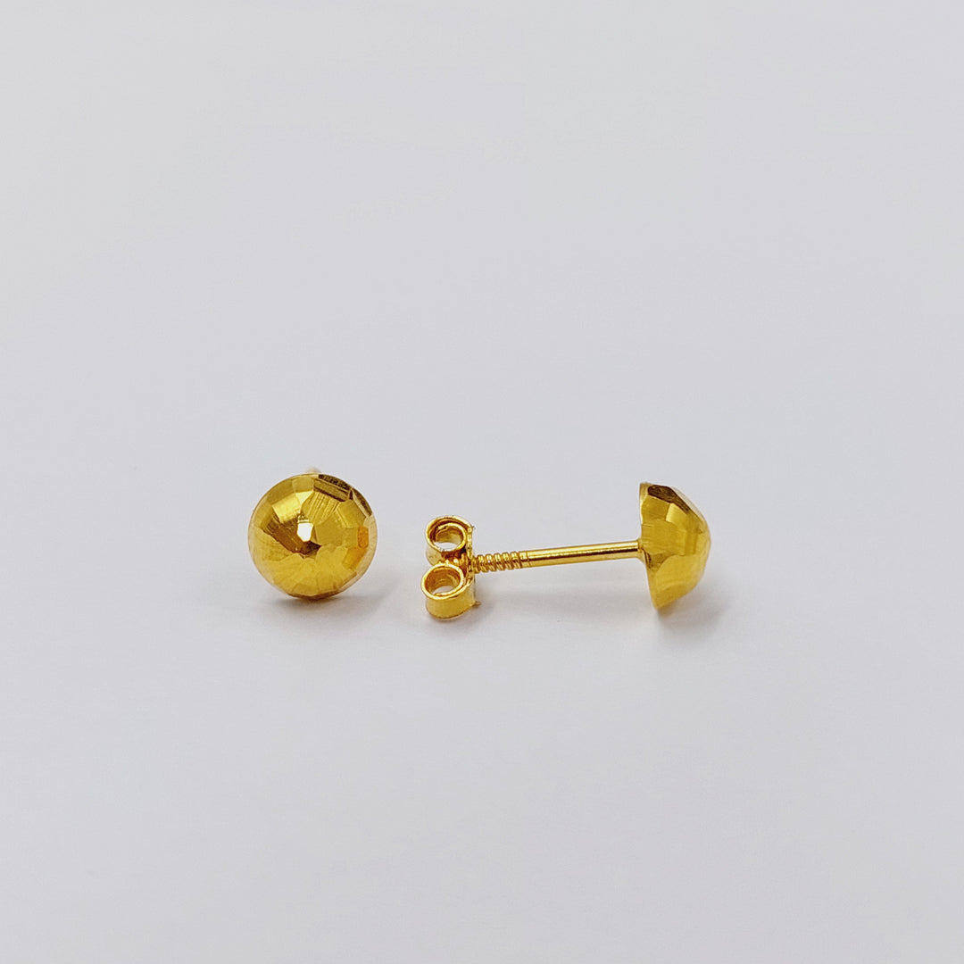 18K حلق برغي اطفال-مجوهرات الشيخ سعيد-Saeed Jewelry 