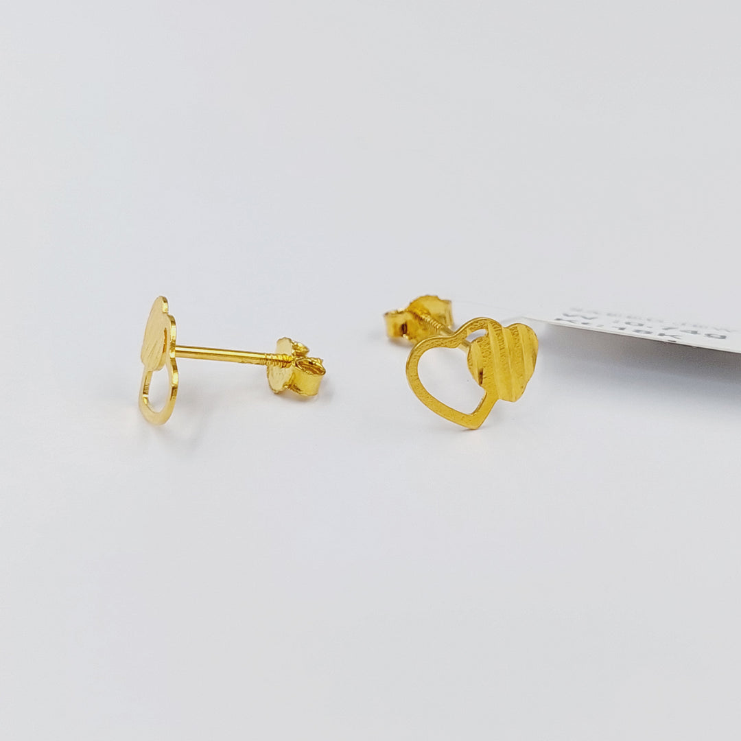 18K Gold Children's Screw Earrings by Saeed Jewelry - Image 5