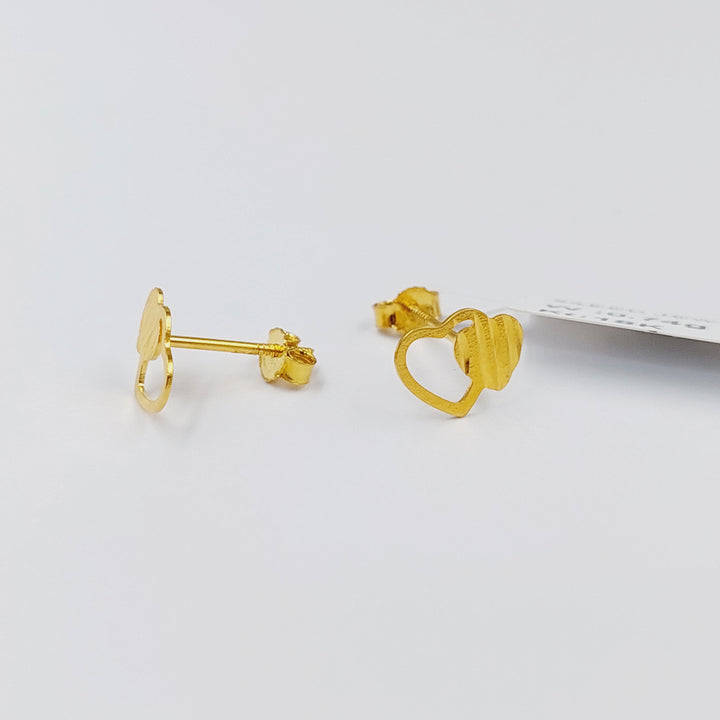 18K Gold Children's Screw Earrings by Saeed Jewelry - Image 5