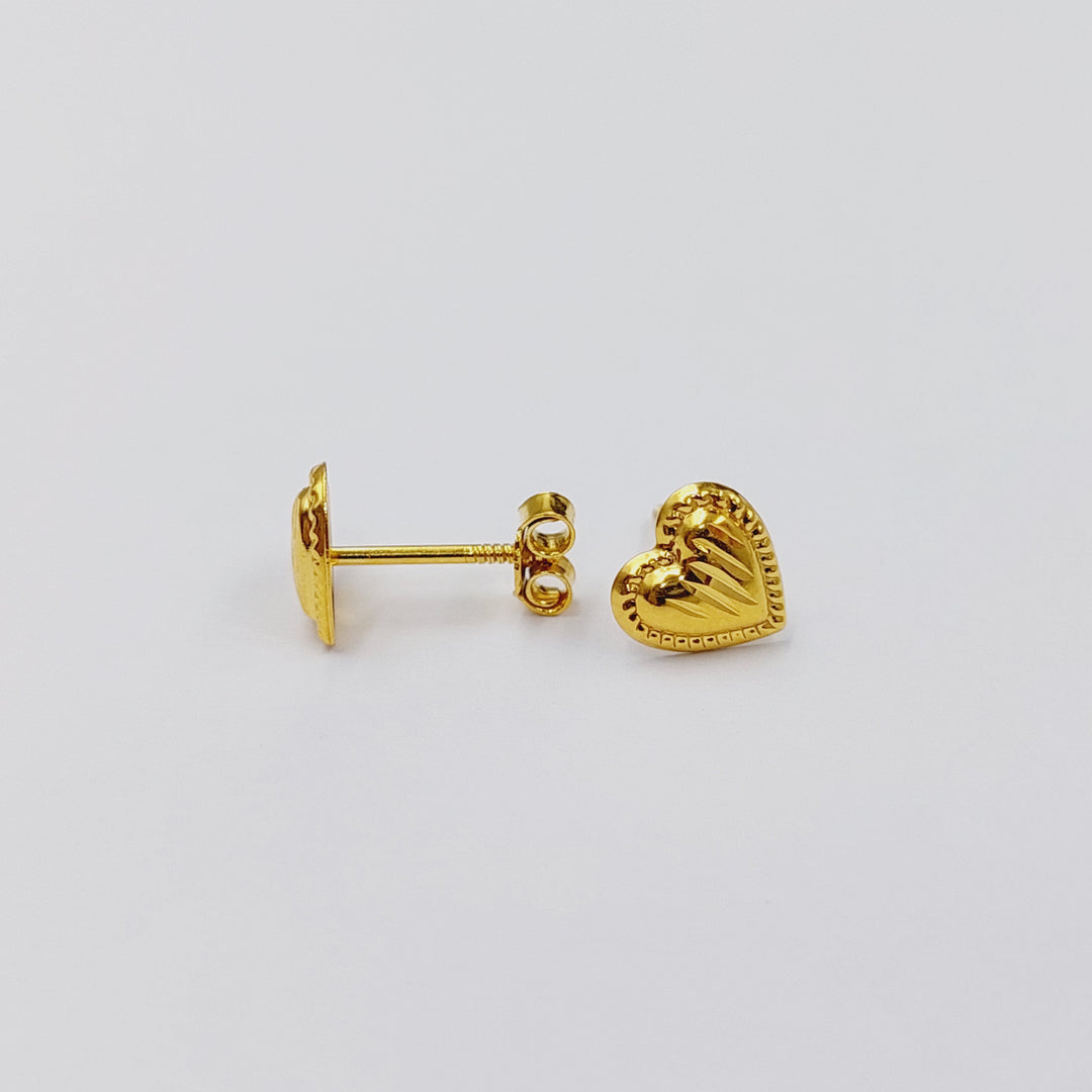 18K Gold Children's Screw Earrings by Saeed Jewelry - Image 4