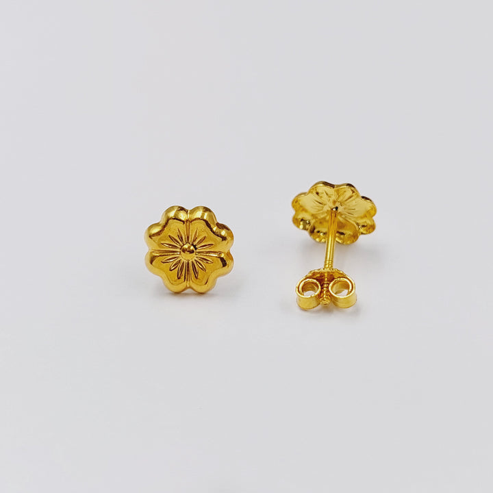 18K Gold Children's Screw Earrings by Saeed Jewelry - Image 1