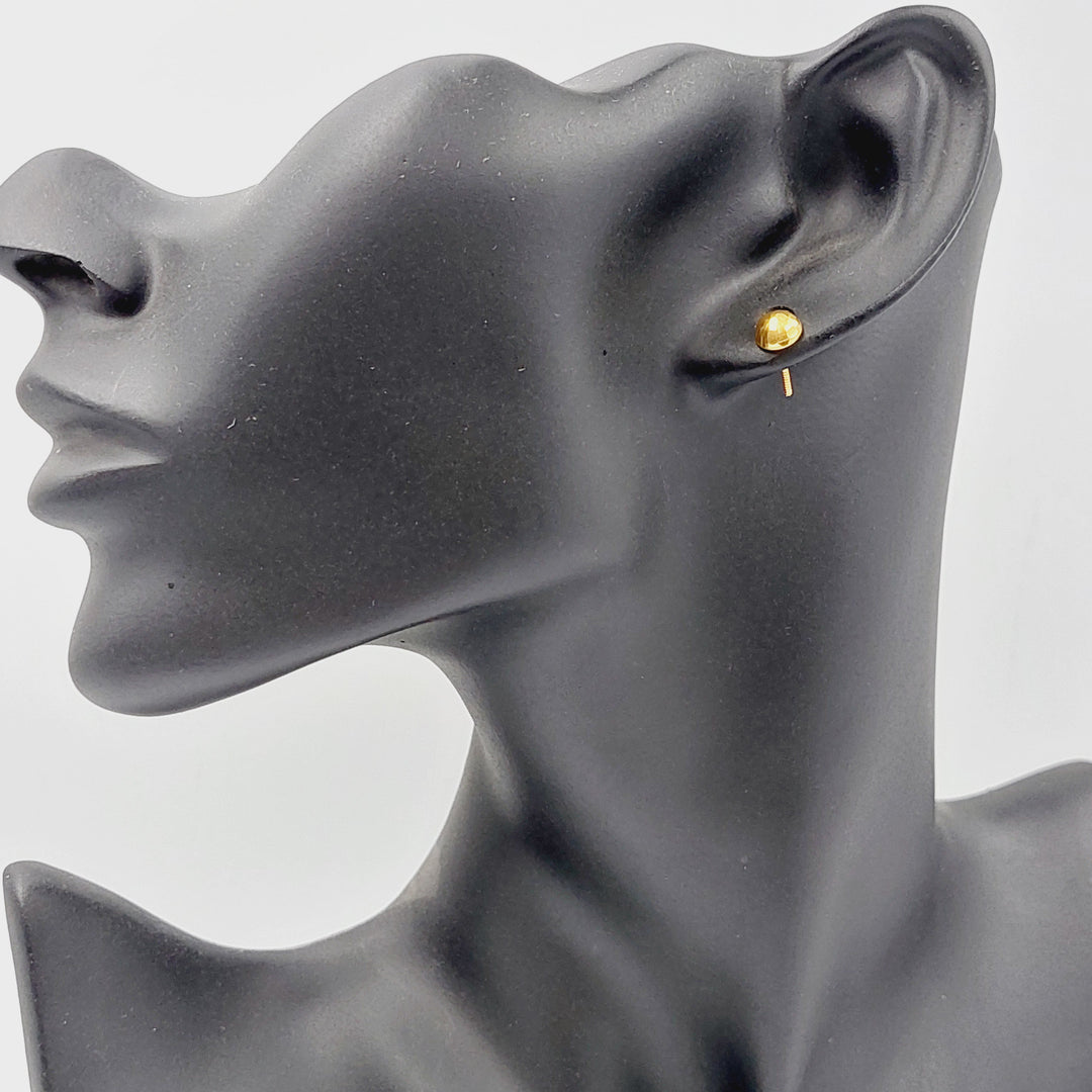 18K حلق برغي اطفال-مجوهرات الشيخ سعيد-Saeed Jewelry 