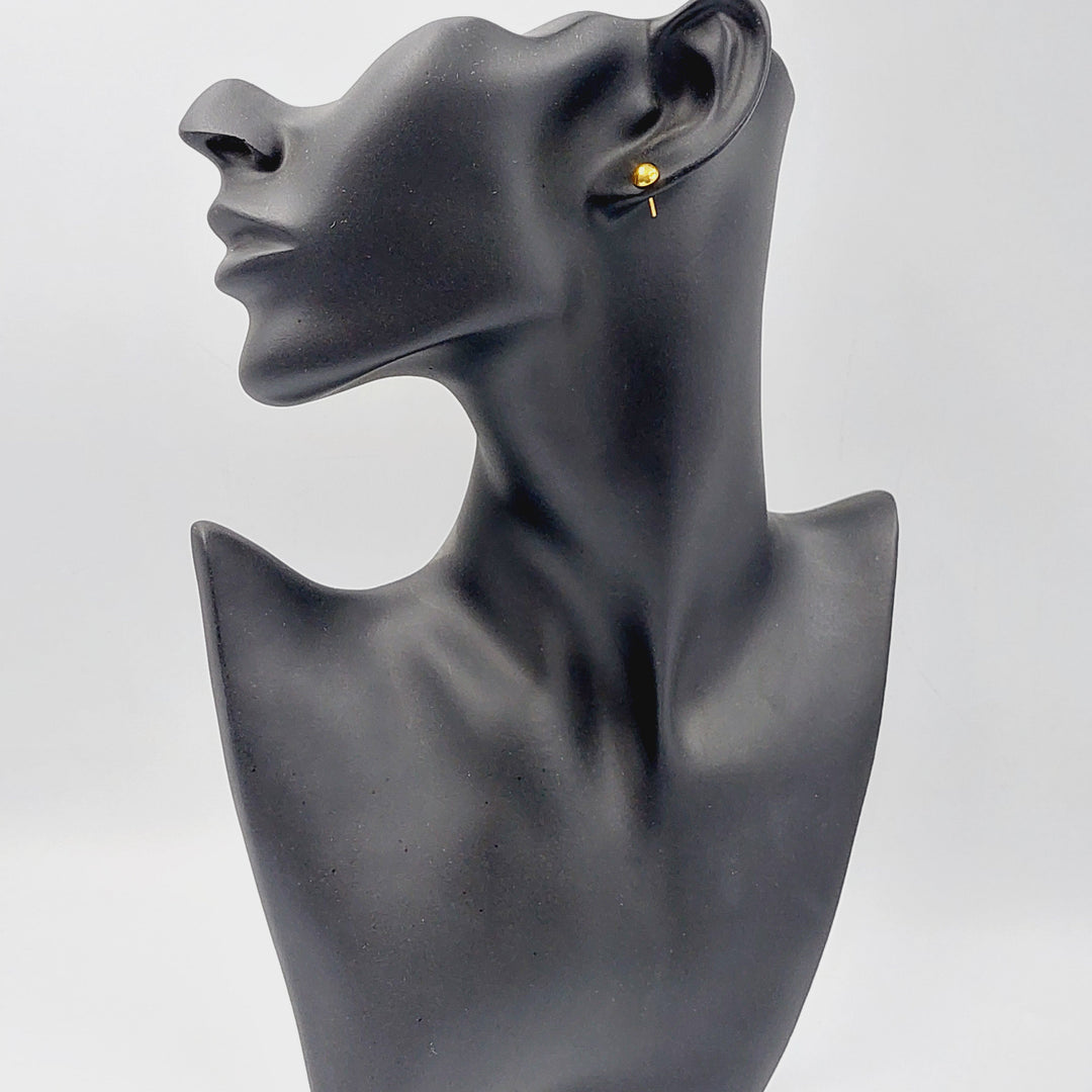 18K حلق برغي اطفال-مجوهرات الشيخ سعيد-Saeed Jewelry 