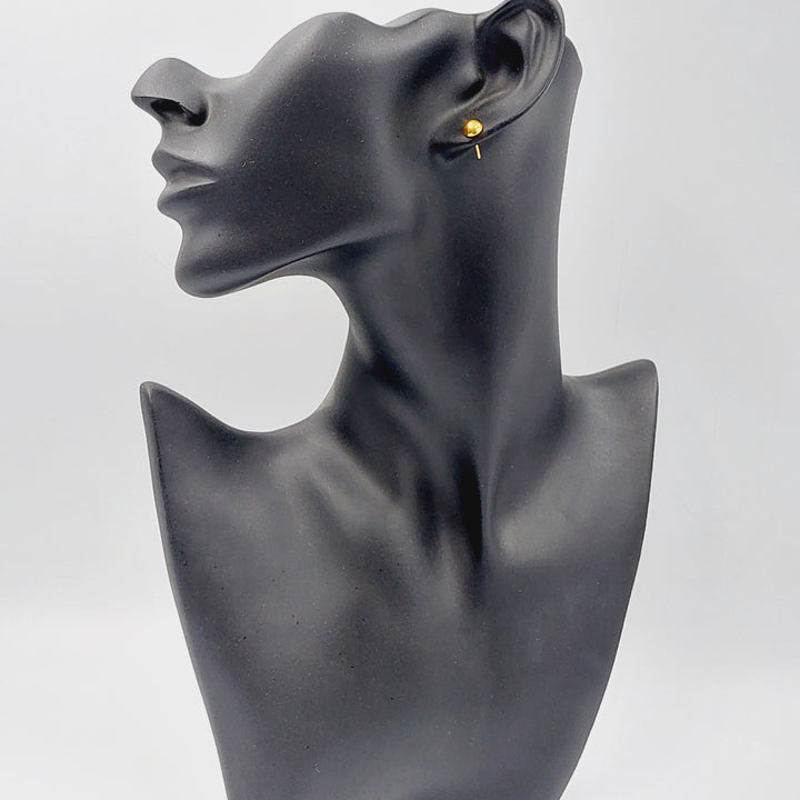 18K حلق برغي اطفال-مجوهرات الشيخ سعيد-Saeed Jewelry 