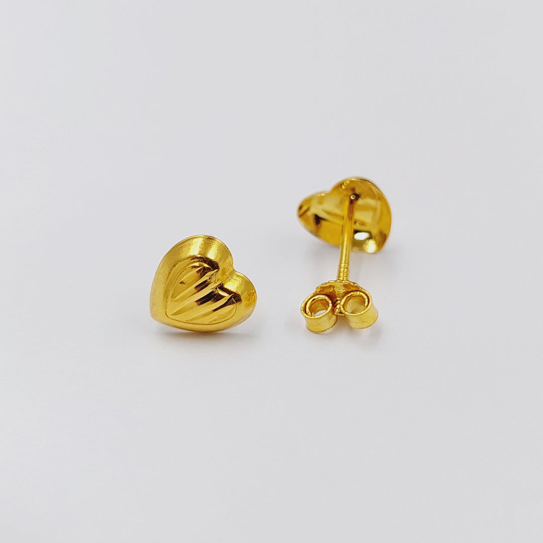 18K Gold Children's Screw Earrings by Saeed Jewelry - Image 4