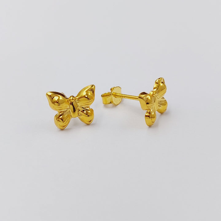 18K Gold Children's Screw Earrings by Saeed Jewelry - Image 4