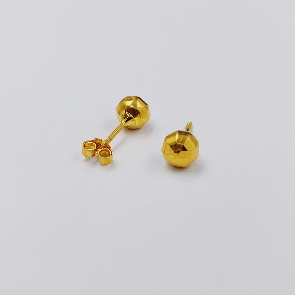 18K Gold Children's Screw Earrings by Saeed Jewelry - Image 2