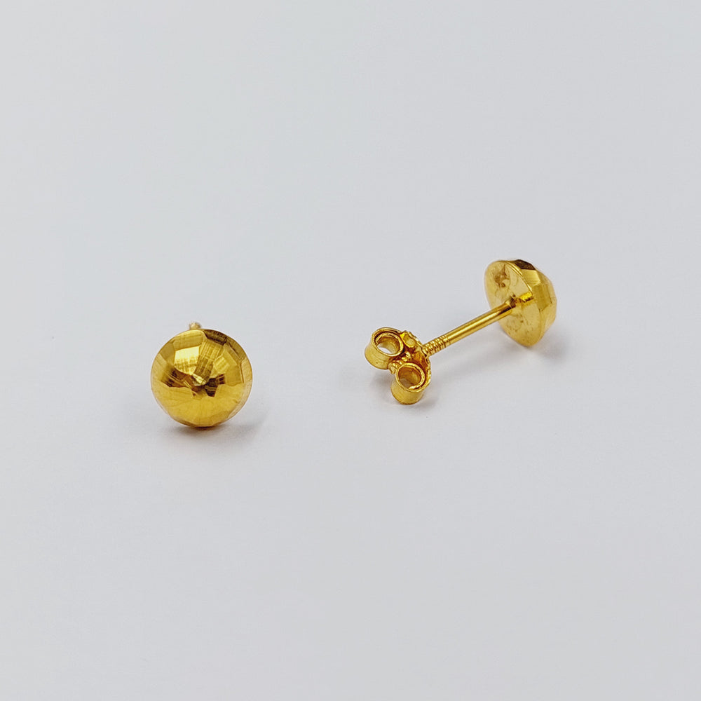 18K حلق برغي اطفال-مجوهرات الشيخ سعيد-Saeed Jewelry 