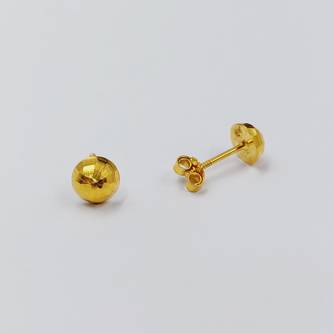 18K حلق برغي اطفال-مجوهرات الشيخ سعيد-Saeed Jewelry 