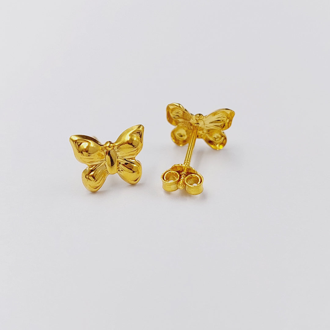 18K Gold Children's Screw Earrings by Saeed Jewelry - Image 1