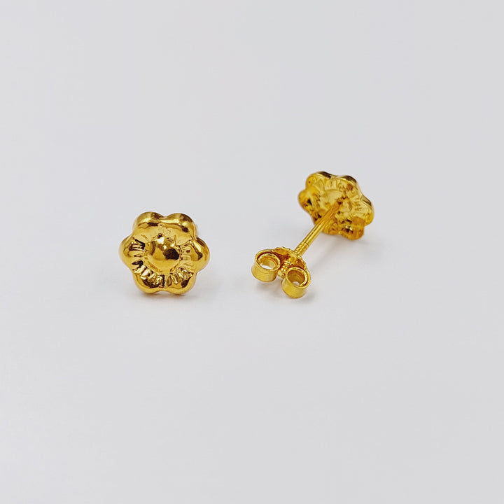 18K Gold Children's Screw Earrings by Saeed Jewelry - Image 4